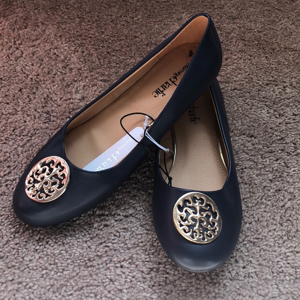 Charming Charlie Navy Flats